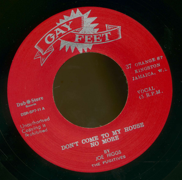 Joe Higgs, Don't Come To My House No More - The Conquerors, Listen To Me Baby (7inch, 45rpm, BC, CS)