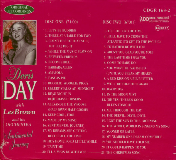 Doris Day With Les Brown And His Orchestra - Sentimental Journey (2-CD)
