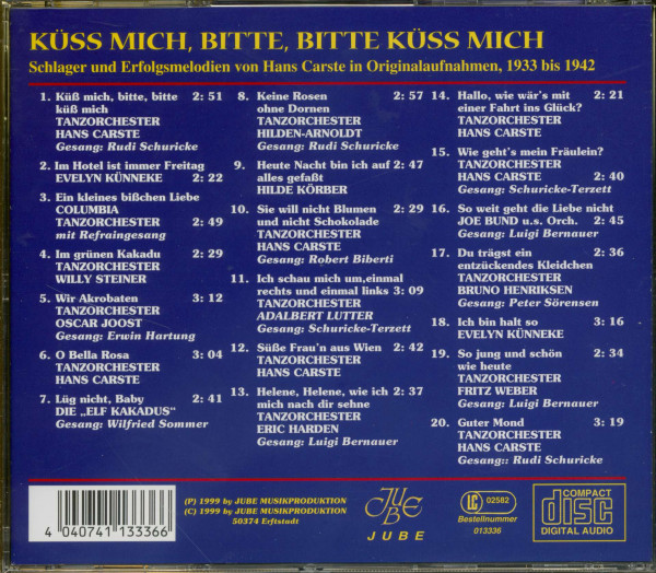 Küss mich, bitte, bitte küss mich (CD)