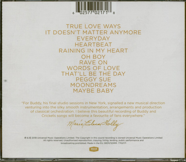 True Love Ways (CD)