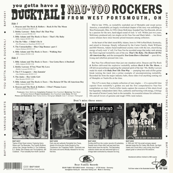 You Gotta Have A Ducktail! - Nau-Voo Rockers From West Portsmouth, OH (LP, 10inch, 45rpm, Ltd.)