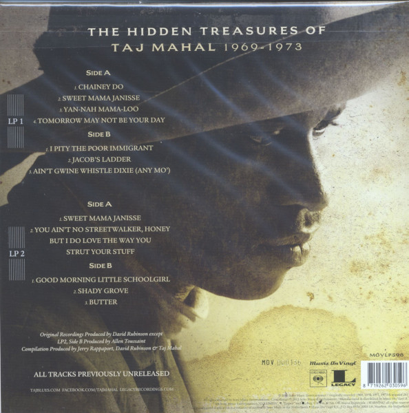 The Hidden Treasures Of Taj Mahal 1969-1973 (2-LP, 180g colored Vinyl, Ltd.)