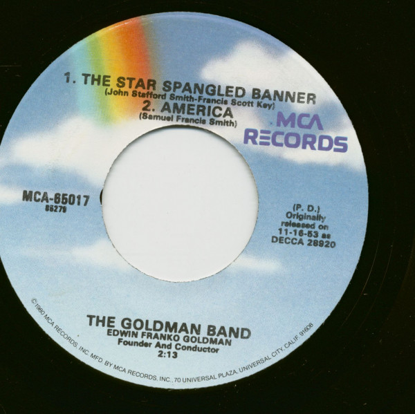 America The Beautiful - Dixie - The Star Spangled Banner - America (7inch, 45rpm)