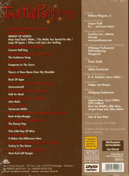 Town Hall Party November 6. 1954 DVD (0)