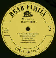 Aperçu: Heart Throb - The Rockin' Sides Of Ric Cartey (LP, 10inch) Aperçu: Heart Throb - The Rockin' Sides Of Ric Cartey (LP, 10inch)