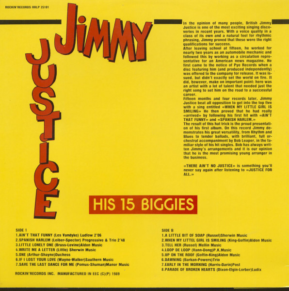 His 15 Biggies (LP)