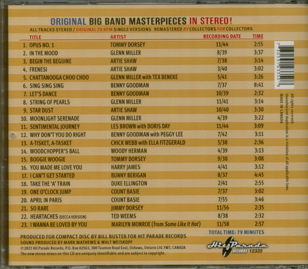 Original Big Band Masterpieces in Stereo! (CD)