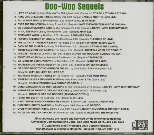 Doo-Wop Sequels - Answer Songs (CD)
