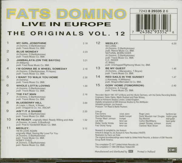 The Originals Vol.12 - Live In Europe (CD)