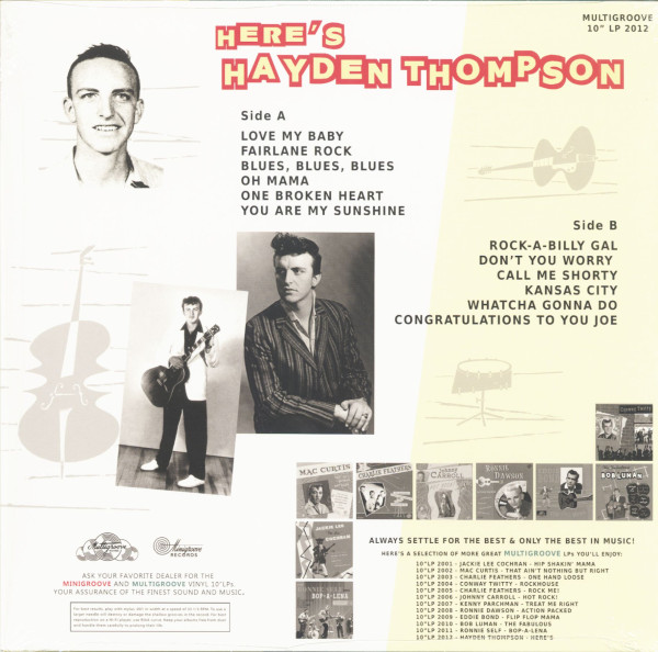 Here's Hayden Thompson (LP, 10inch)