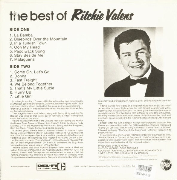 The Best Of Ritchie Valens (LP, Cut-Out)