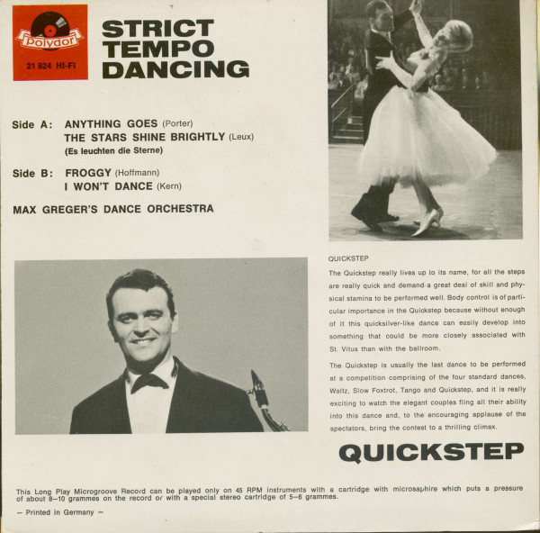 Strict Tempo Dancing - Quickstep (7inch, 45rpm, EP, PS)