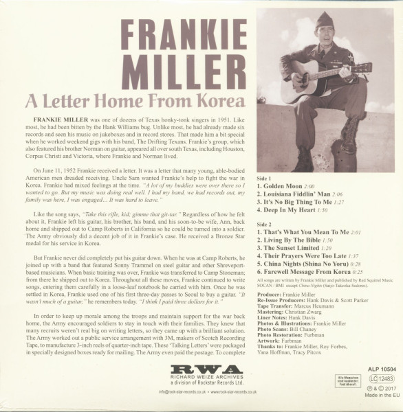 A Letter Home From Korea (LP, 10inch)