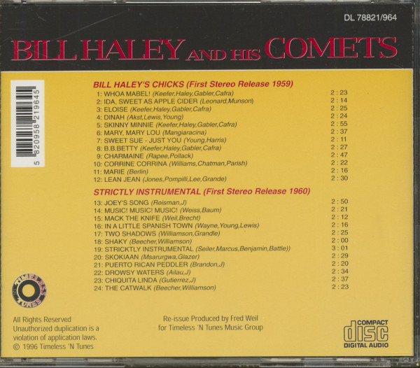 Bill Haley's Chicks - Strictly Instrumental (CD)