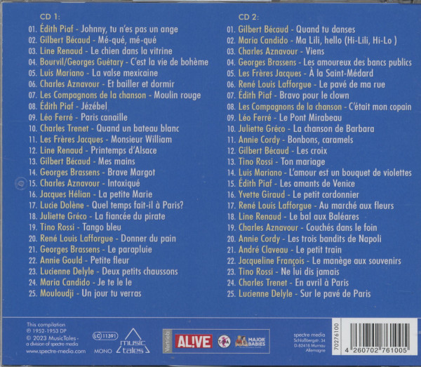 Les Chansons De L'Annee 1953 (2-CD)