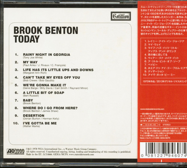 Brook Benton Today (CD, Japan)