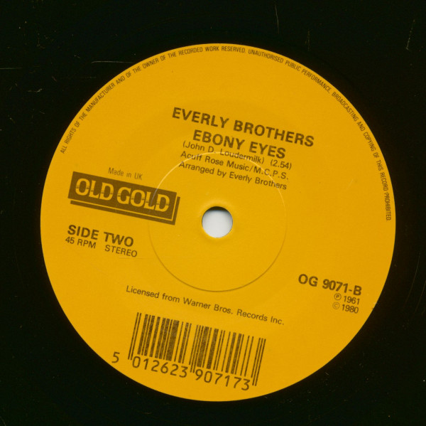 Walk Right Back - Ebony Eyes (7inch, 45rpm, SC)