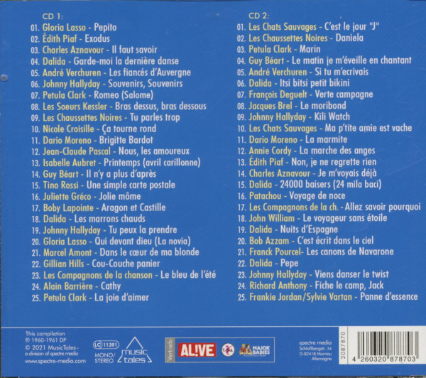 Les Chansons De L’Année 1961 (2-CD)