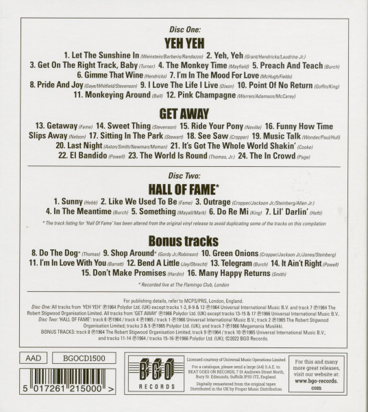 Yeh yeh - Get away - Hall of fame (2-CD)