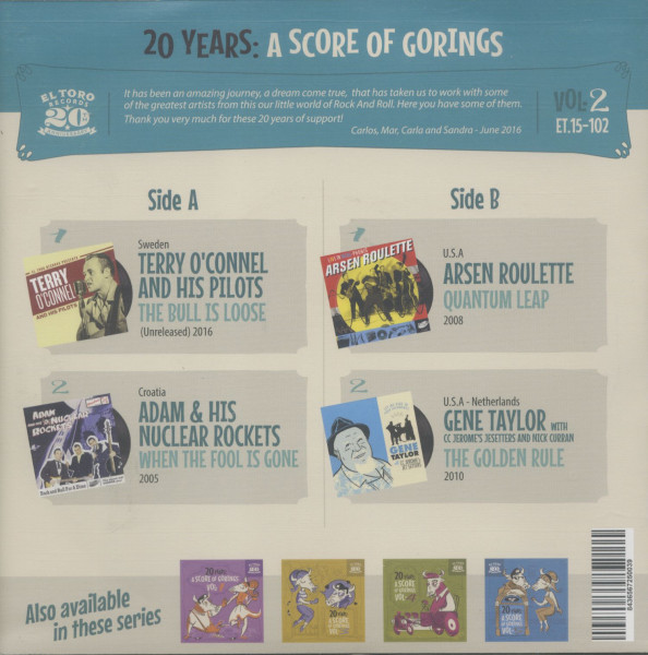 20 Years - A Score Of Gorings, Vol.2 (7inch, 33rpm, EP, PS, SC)