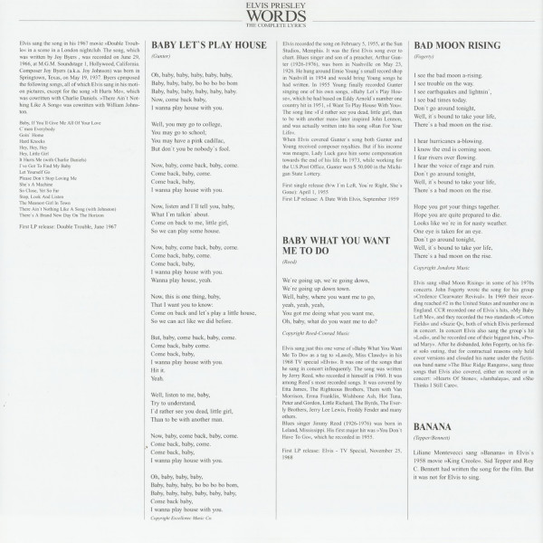 Words Vol.01 - The Complete Lyrics A-C