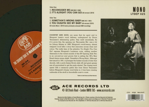 Country Soul Of Margaret Lewis (7inch, EP, 45rpm, PS, SC)
