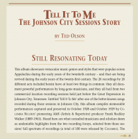 Aperçu: Tell It To Me - The Johnson City Sessions - Revisted (CD) Aperçu: Tell It To Me - The Johnson City Sessions - Revisted (CD)