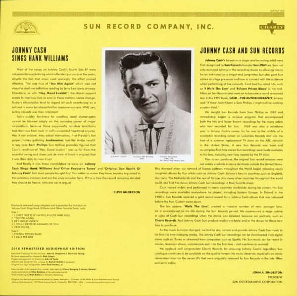 Sings Hank Williams And Other Favorite Tunes (LP, 180g, Sunset Orange Vinyl, Ltd.)