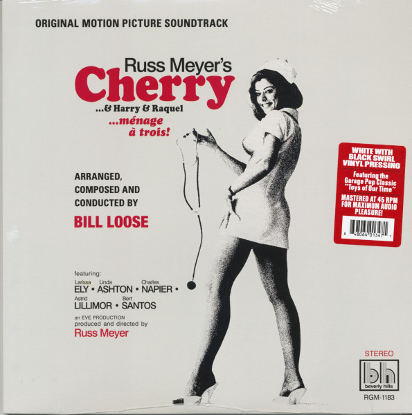 Russ Meyer's Cherry...& Harry & Raquel ...ménage à trois! - Original Motion Picture Soundtrack (LP, 45rpm, Colored Vinyl) Russ Meyer's Cherry...& Harry & Raquel ...ménage à trois! - Original Motion Picture Soundtrack (LP, 45rpm, Colored Vinyl)