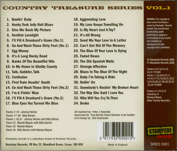 Country Treasure Series Vol.1 (CD)