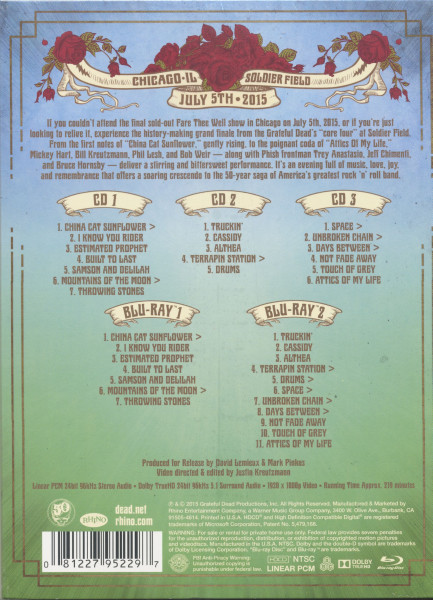 Fare Thee Well - July 5th, 2015 (3-CD + 2 Blu-ray)