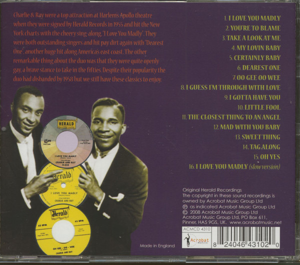 I Love You Madly - The Herald Recordings (CD)