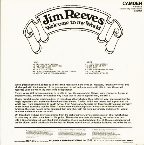 Welcome To My World (LP)