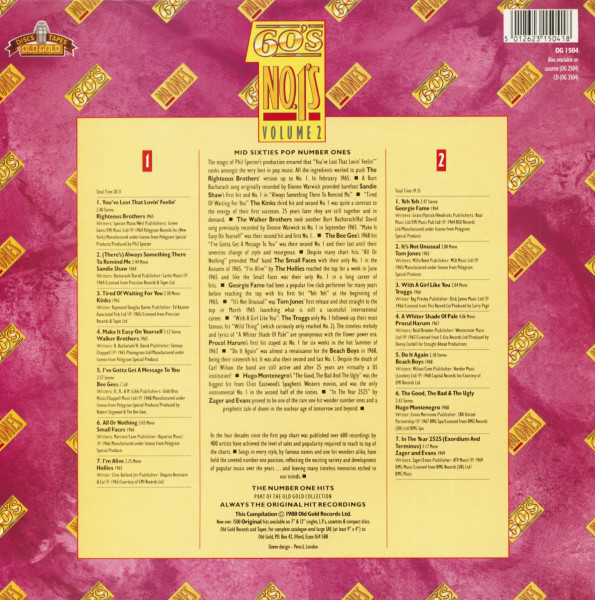60's No.1's Vol.2 (LP)