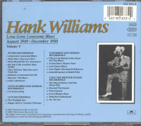 Aperçu: Long Gone Lonesome Blues - Complete Hank Williams Vol.5 (CD) Aperçu: Long Gone Lonesome Blues - Complete Hank Williams Vol.5 (CD)
