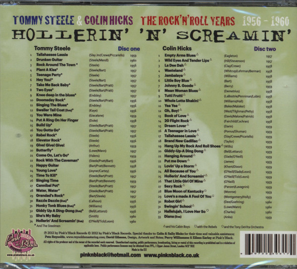 Hollerin' & Screamin' - The Rock'n'Roll Years 1956-1960 (2-CD)